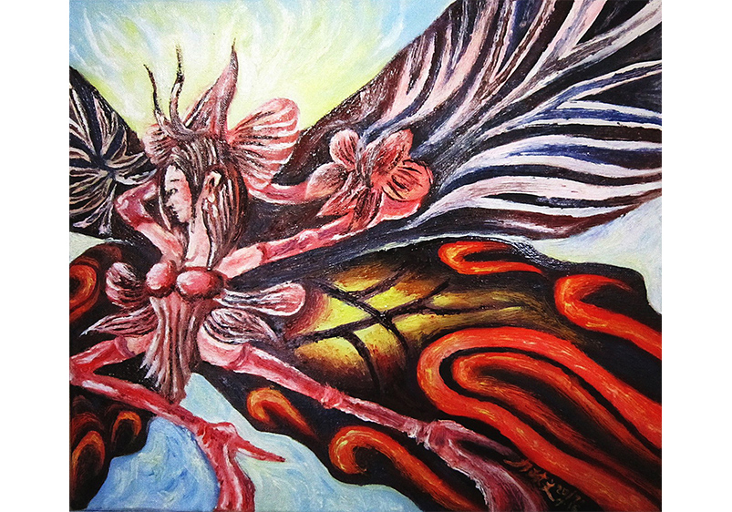 鳳蝶蘭女, 力政文
